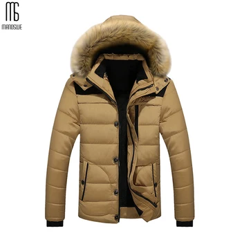 

Manoswe Jackets Men Winter Slim Thicken Warm Casual Hooded Outwears Parkas Fur Coat 2019 Overcoat Oversized Code M-5xl Clothing