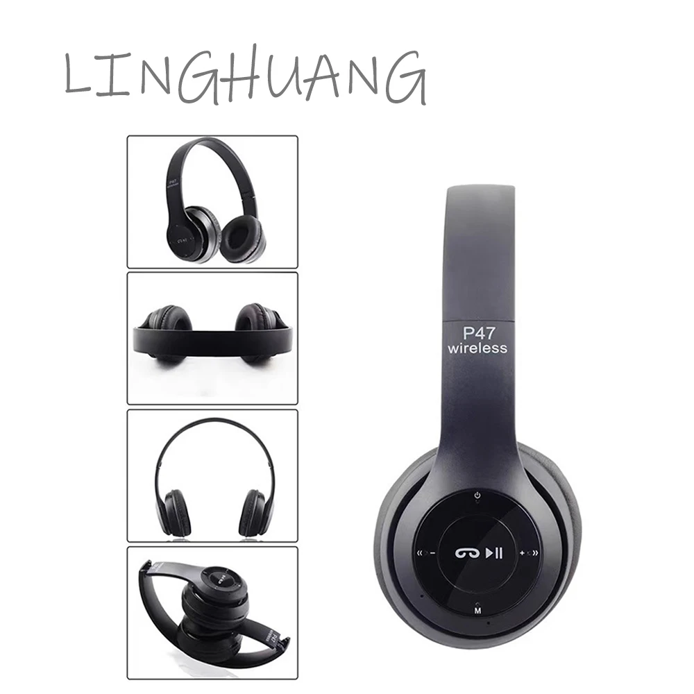 

Wireless Subwoofer Foldable Headset Bluetooth Speaker Handfree Earphones for Xiaomi Oneplus Huawei Honor Oppo Vivo Smart Phone