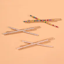 Корейская мода, стразы, заколки для волос для женщин и девочек, имитация жемчуга, геометрические заколки, заколки для волос, ювелирные аксессуары, F0856