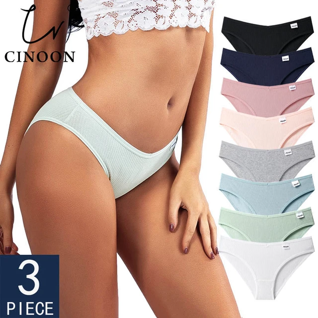 Lingerie Panties Colors Underwear Cotton Women 3pcs/lot Size Solid