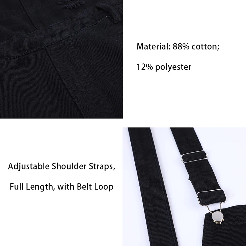 Nice Men Fashion Ripped Jeans Jumpsuits Men VogueStreetwear Sexy Hole Distressed Denim Overalls Pants