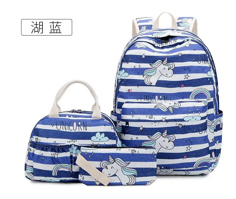 High quality unicorn nylon school bags for girls schoolbag Fashion printing backpack for ladies backpacks mochilas rucksack