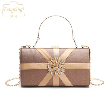 

diamond-studded evening bag women's rhinestone day clutch female wedding/party bags mini shoulder bag FTB144
