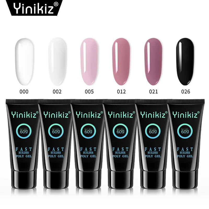 Быстросохнущий УФ гель Yinikiz 60 г лампа с защитой от лучей и LED лампой для 6 видов