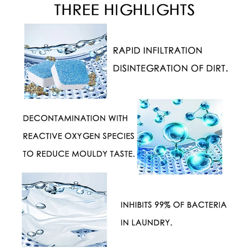 1/5/10 Pcs Home Cleaning Washing Machine Cleaner Washing Machine Remover Tablets Deodorant N06 N089 N06