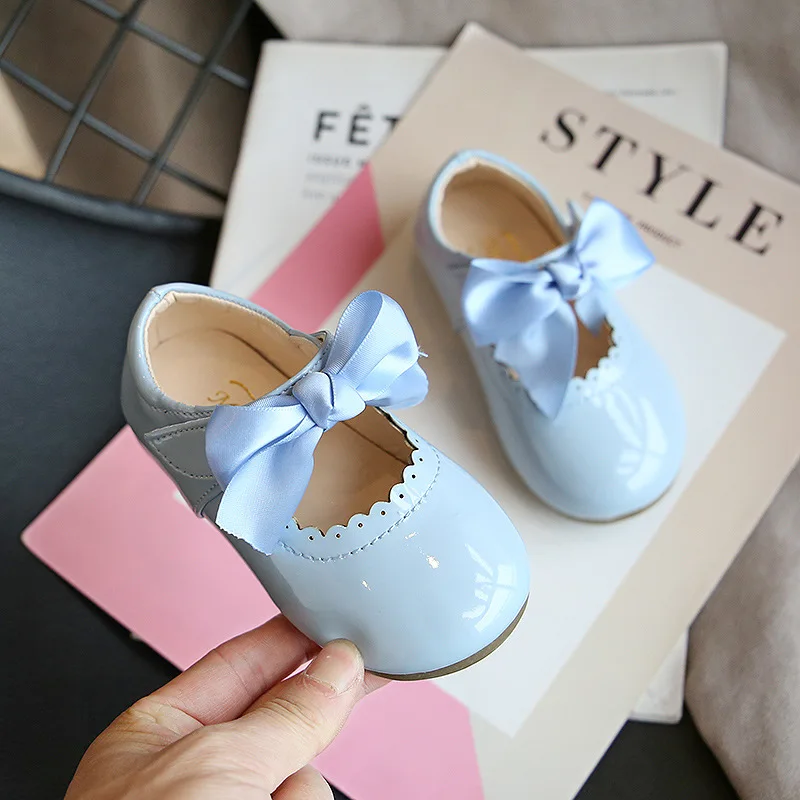 Baby Girls Shoes Patent Leather Princes Shoes Big Bow Mary Janes Party Shoes For Kids Dress Shoe  Autumn Spring Child Baby children's sandals near me Children's Shoes