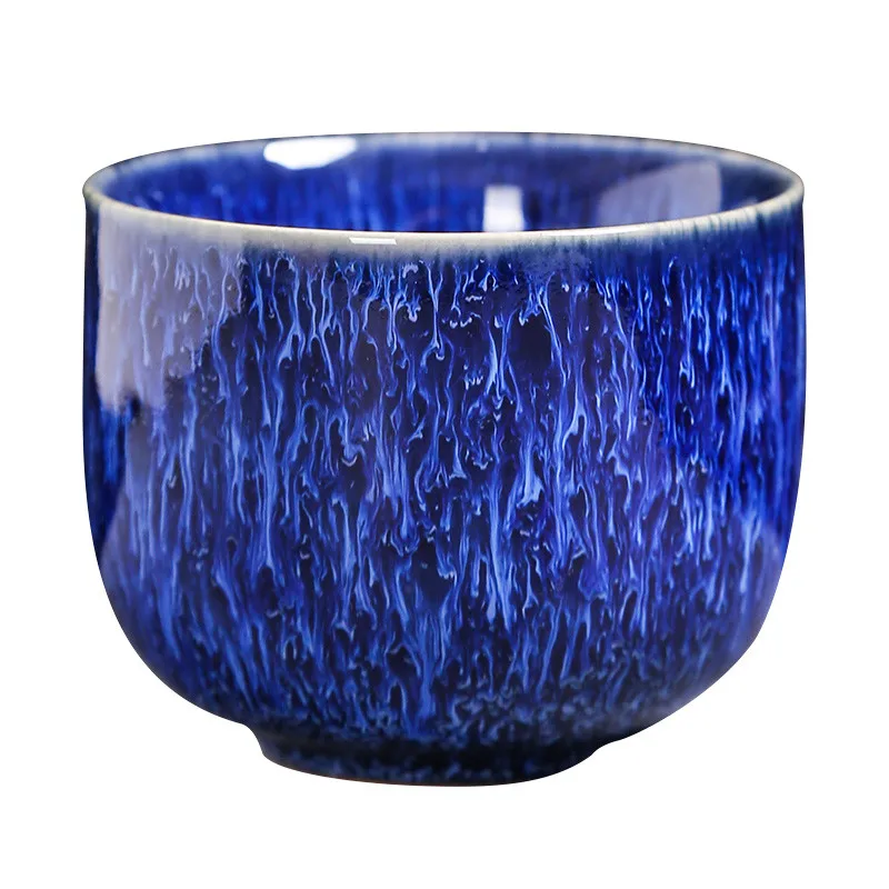 Kiln Glaze 수제 세라믹 찻잔, 싱글 티 마스터, 핀밍 컵, 작은 차 그릇