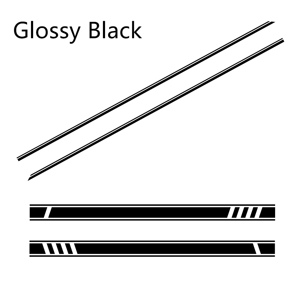 Glossy Black Наклейки на боковые двери автомобиля Автомобильная виниловая пленка в полоску наклейки для Land Rover discovery 4 3 2 sport freelander 2 автомобильные принадлежности для тюнинга - Название цвета: Glossy Black