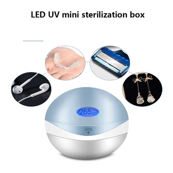 

60S LED UV Mini Sterilizer for Baby Nipple Pacifier Disinfection Sterilizing Mommy Studs Earrrings Denture USB charging Portable