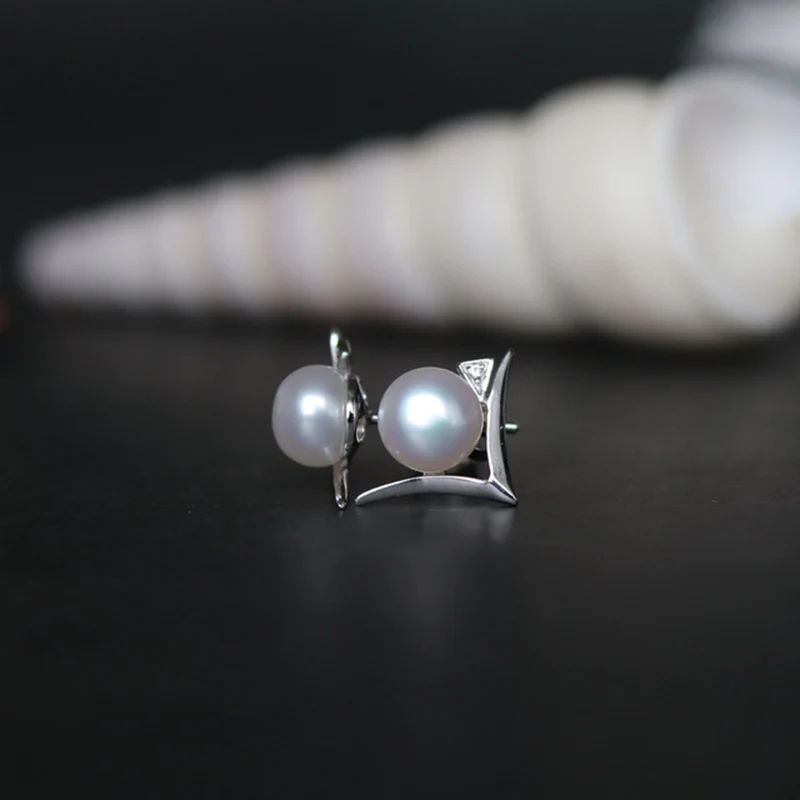 925 sterling silver pearl stud earring (9)