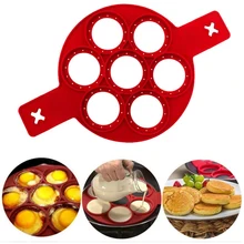 

Silicone Flip Cooker Nonstick Pancake Mold Egg Bites Mold Round Shape Egg Fryer Egg Rings for Cooking