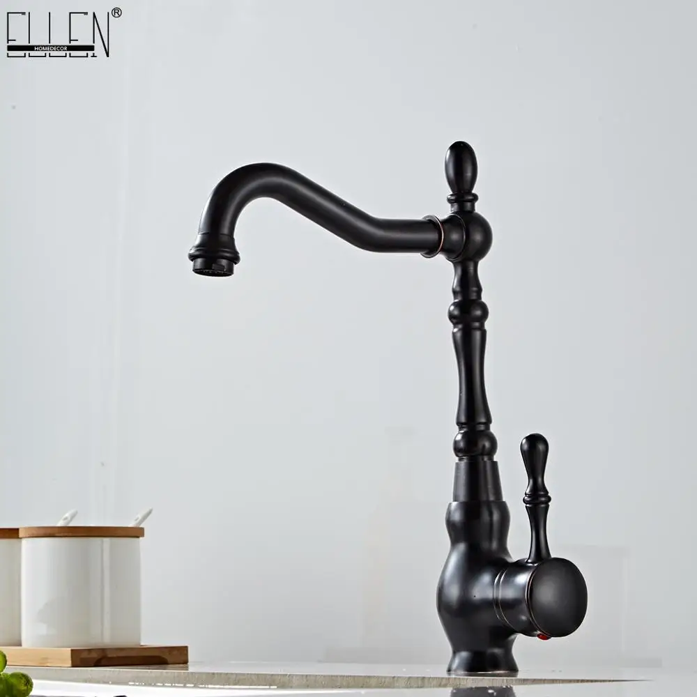 Black Kitchen Faucet Sinks Rotating Swivel ELLEN 360-Degree Tap-Elk271