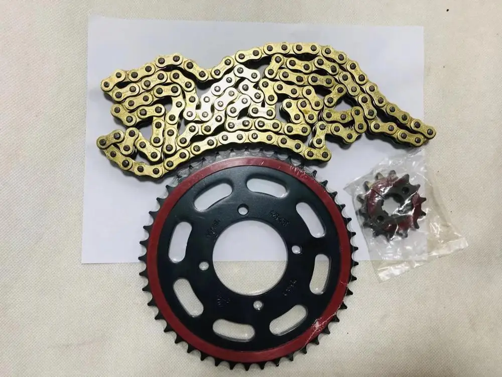 Роликовая цепь для мотоцикла JYM125 YBZ125 YBE125 YB125S с передней и задней звездочками