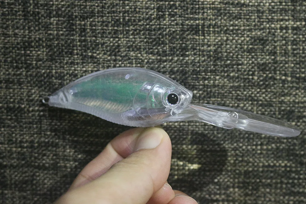 GYFishing 10 шт. Неокрашенная Рыбалка жир тело глубоководные воблеры с голографической вставкой твердая приманка заготовки