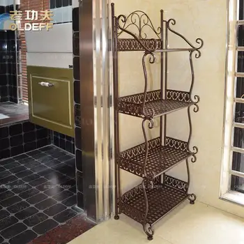 

599 Bathroom rack wrought iron multi-function small shoe rack shelf bookshelf multi-layer creative folding mini rack
