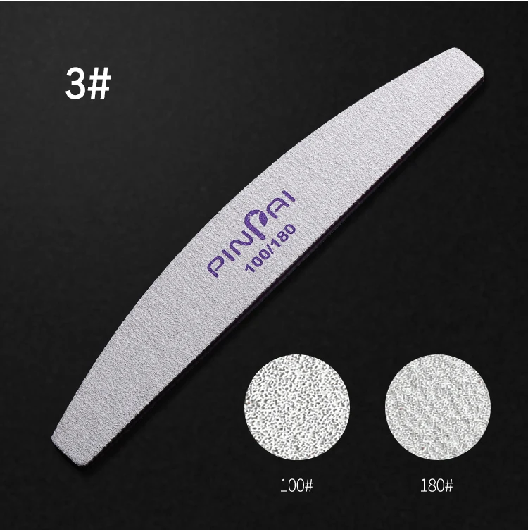 PinPai 100/180 г. Набор пилок для ногтей для маникюра, педикюра, буферный блок для маникюра, Типсы для дизайна ногтей, УФ-гель, полировальная пилка, двусторонний набор инструментов для ногтей