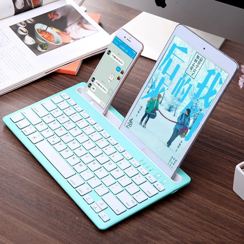Портативная Беспроводная Bluetooth клавиатура мини планшет клавиатура для iPad 2/3/4 Air 1 2 Новинка Pro 9,7 дюймов Mini 1 2 3 4 5 подставка