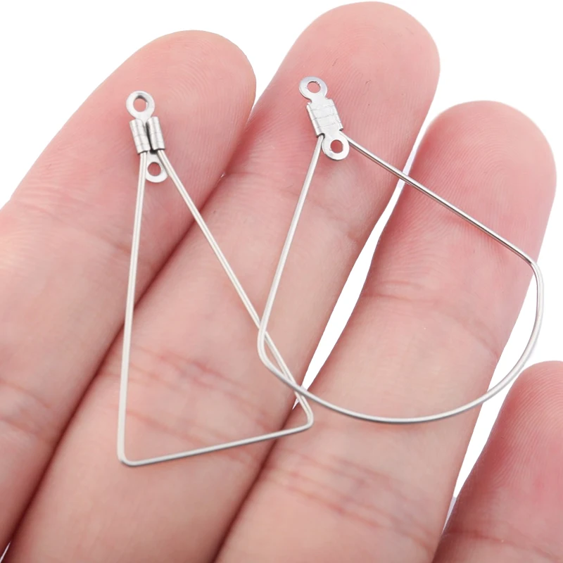 Geometric Charms Pendant Connector Loop Earring Ear Wire Jewelry Making Finding 