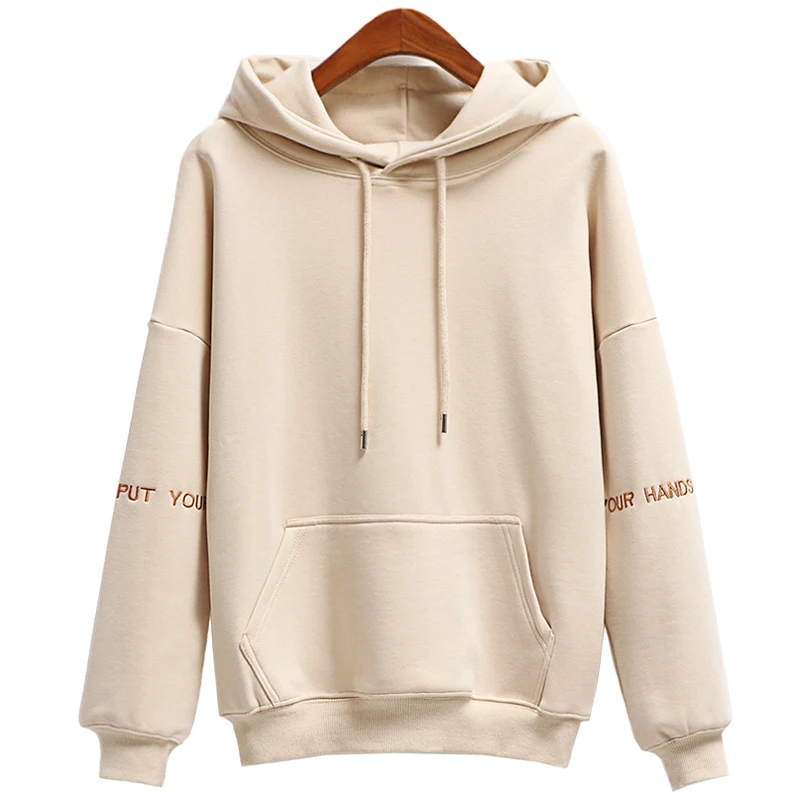 new plus velvet female hooded thick autumn and winter sweatshirt hoodies women