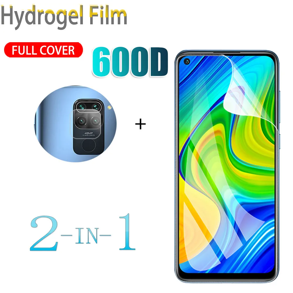 2 в 1 Гидрогелевая пленка для Xiaomi redmi note 9 pro ote max 9s Note 8 Note8t Note8Pro 7 7pro не