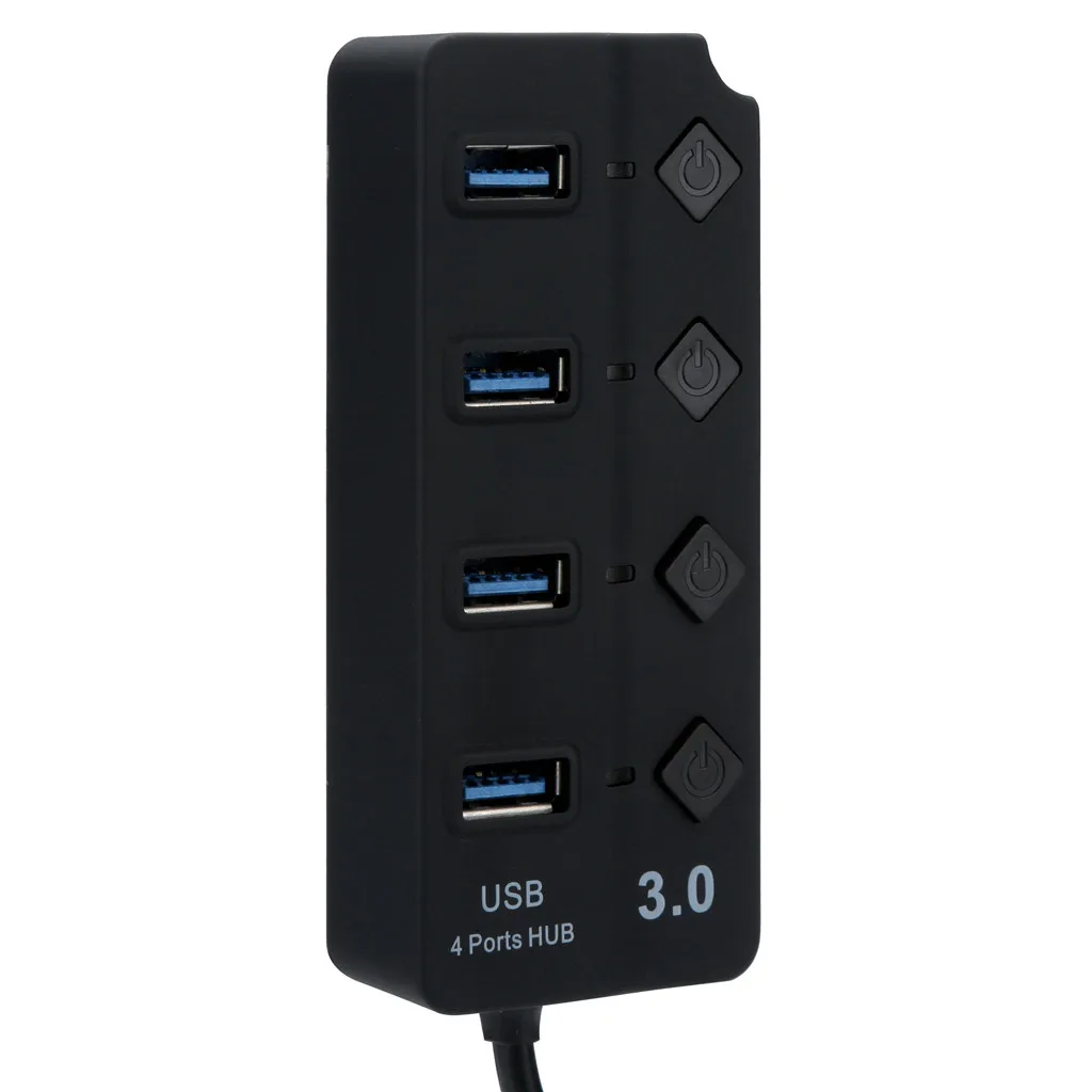 Ouhaobin type-C концентратор 4 порта 3,0 концентратор USB разветвитель компьютерный депонирующий концентратор для Windows - Цвет: Black
