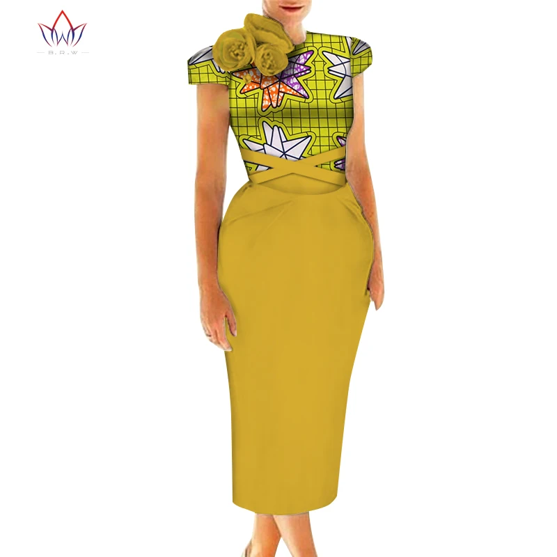 Vestidos африканские женские платья 2019 Новая мода 3 роза на плече африканская одежда Дашики Плюс Размер Сексуальные вечерние платья WY5239