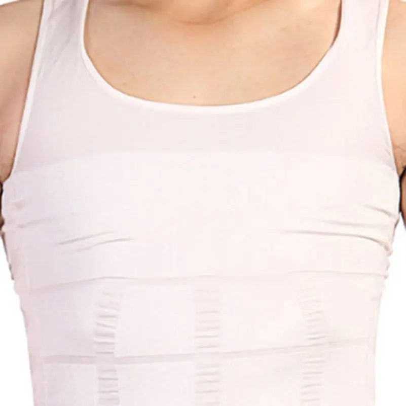 White Для мужчин для похудения Body Shaper утягивающая живот одежда Бодибилдинг майка тела утягивающий бельевой корсет утягивающий корсет Облегающая рубашка с поясом - Цвет: White
