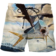Pantalones cortos de pesca con estampado 3d para hombre, bañadores de secado rápido para Surf, secado rápido, para deportes al aire libre