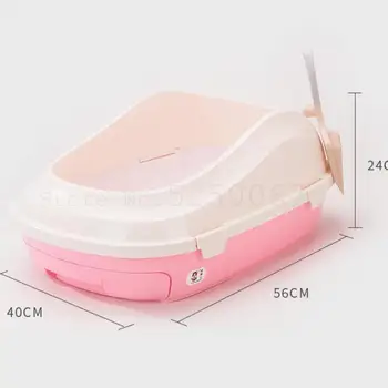 

Cat Sandpot Splash-proof Semi-enclosed Double Layer Cat Toilet