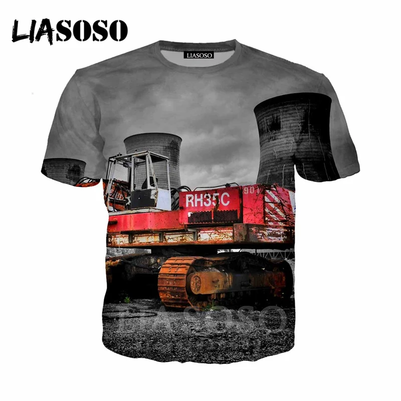 17 T-shirt 3D print Men women excavator Anime machine suit streetwear truck t shirt Harajuku clothes homme tshirt Short Sleeve A274 - Цвет: 17