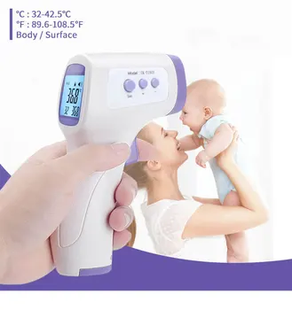 

Portable Handheld Electronic Infrared Thermometer LCD Display Digital Termometro Gun Contactless Body Thermometer For Adulto Kid