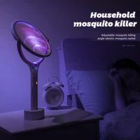 5In1 3500V Mosquito Killer Lamp Multifunction Angle Adjustable Electric Bug Zapper USB Rechargeable Intelligent Mosquito Swatter