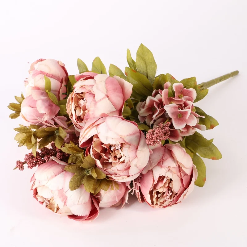 Искусственные цветы Шелковый цветок Европейский осенний яркий пион