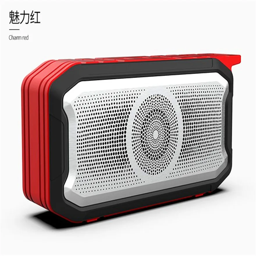 Красный Bluetooth колонки сабвуфер Портативный музыкальный центр звуковая коробка Колонка акустика водонепроницаемый Outdoot Boom Box Саундбар бумбокс - Цвет: Красный