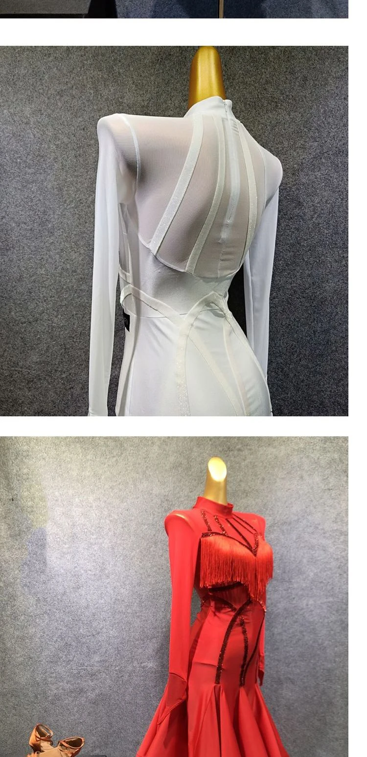 3 цвета платье для латинских танцев для женщин Vestido Flecos кисточки Фламенго Румба/Танго/Сальса практическое платье конкурентное платье для танцев