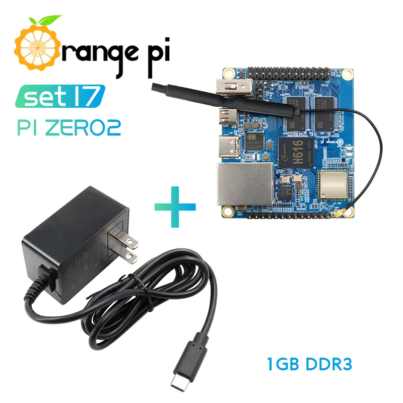 Блок питания Orange Pi Zero 2 1 Гб + 5V3A US Type-C чип Allwinner H616 поддержка BT Wif Run Android 10 Ubuntu Debian