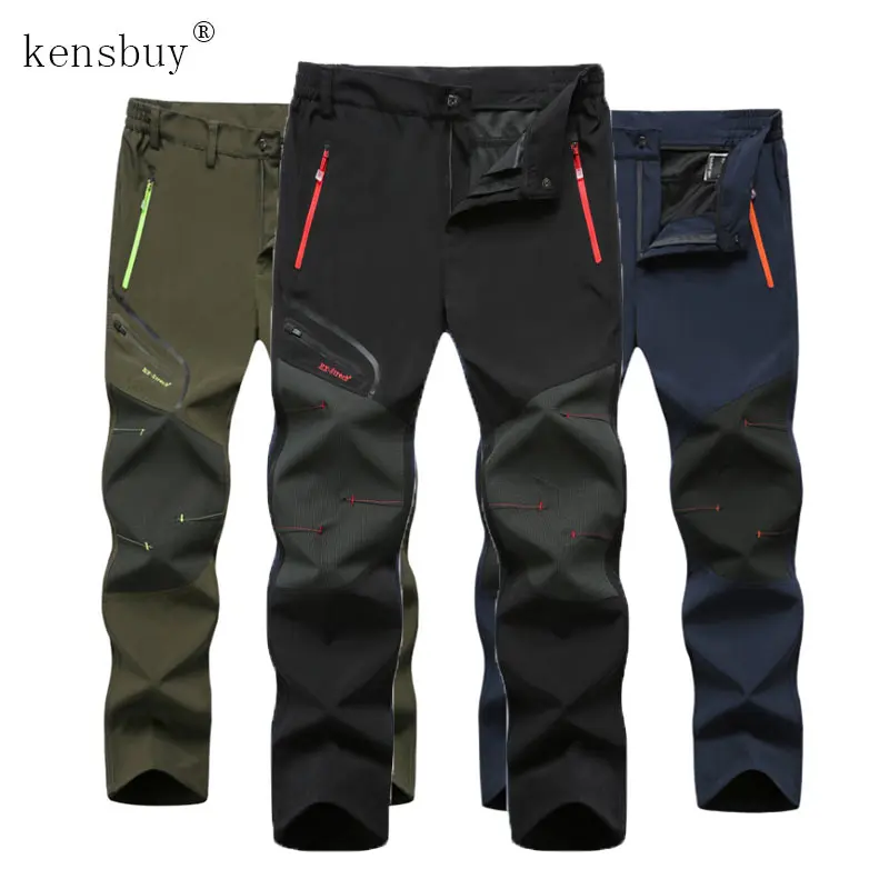

Kensbuy Men Quick Dry Outdoor Pants Summer Waterproof Breathable Trekking Hunting Fishing Climbing Trousers Plus Hiking Pants