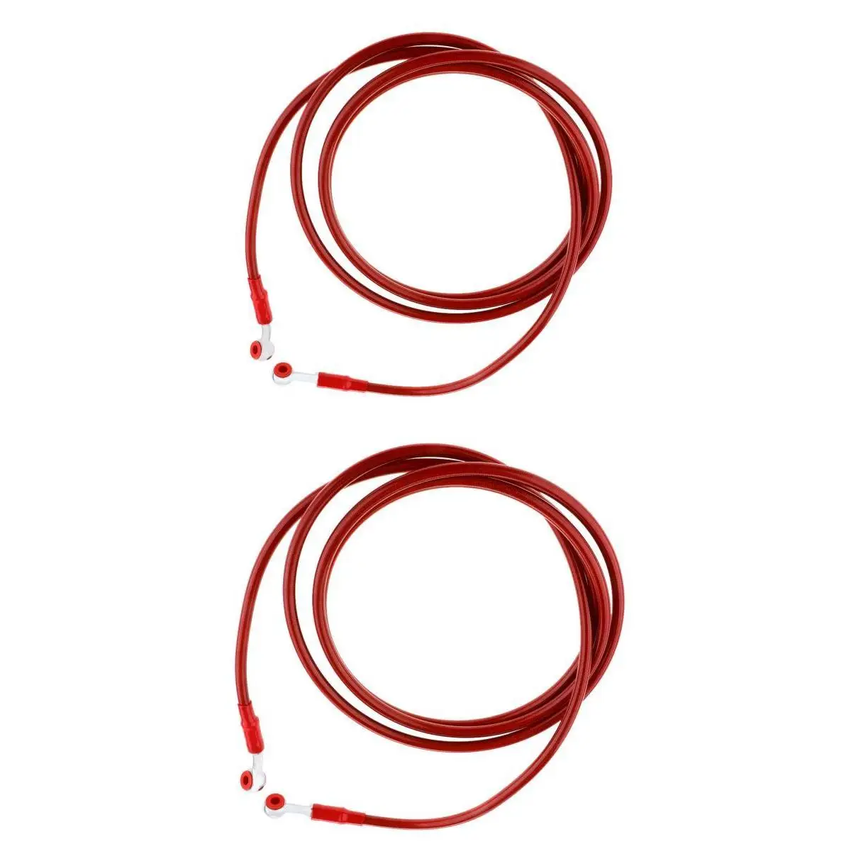 200 см, 210 см мотоцикл кафе гонщик ABS пластик плетеный тормозной Масляный шланг линия, красный