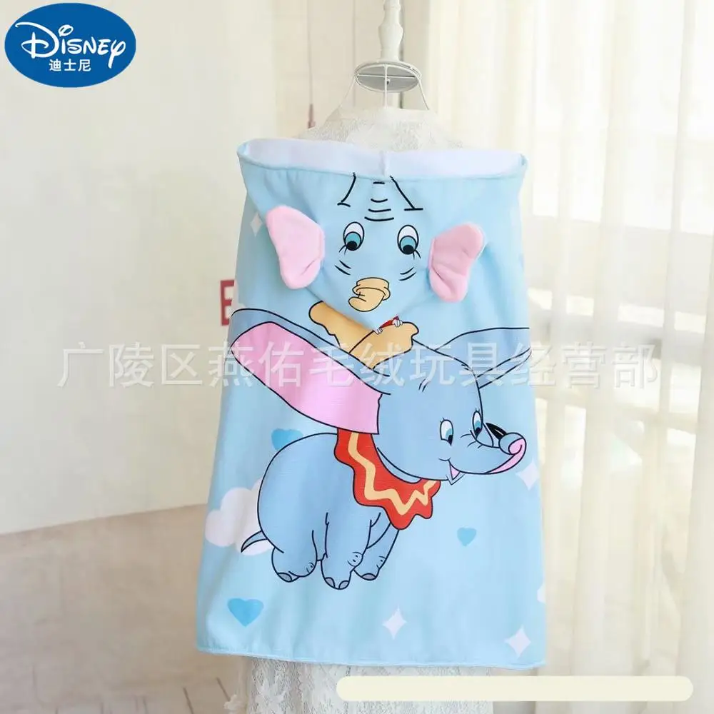 Disney плащ с капюшоном банное полотенце носимое детское одеяло Микки Минни банное полотенце кровать Студенческая девочка мальчик одеяло полотенце s - Цвет: Dumbo