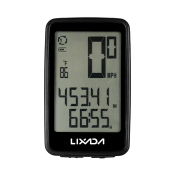 

Lixada Bicycle Computer USB Rechargeable Wireless Bike Cycling Computer with Bicycle Speedometer Odometer With LED Backlight