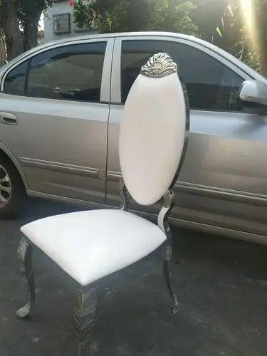 1pcs PU silver Лучшее качество, современный обеденный стул из нержавеющей стали, простой бытовой металлический стул для макияжа, модный креативный Золотой ресторанный отель - Цвет: 1pcs PU silver