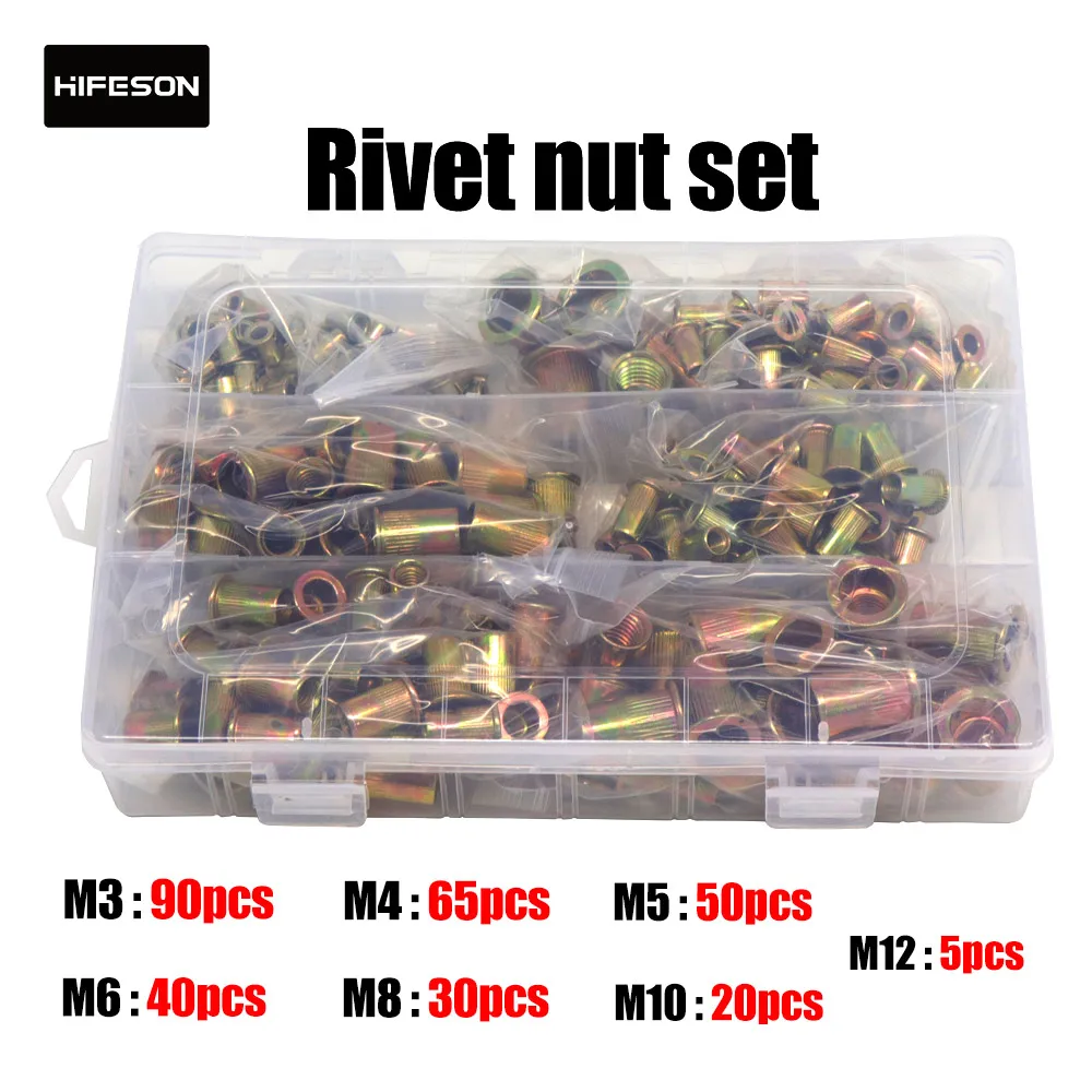 Rivet Gun Rivet Nut Tool Rivet Gun Set Rivet Gun Part Rivet Nuts Set Rivet nut tool Insert Manual Riveter Threaded Nut Riveting Rivnut Tool for Nuts M3 M4 M5 M6 M8 M10 M12