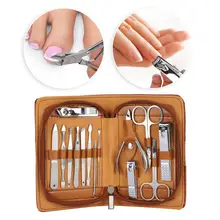 Набор для ногтей 14 шт./компл. Нержавеющая сталь маникюра и педикюра, фрезер машинки для стрижки ногтей, набор для ногтей Уход за лошадьми комплект Маникюрный Инструмент