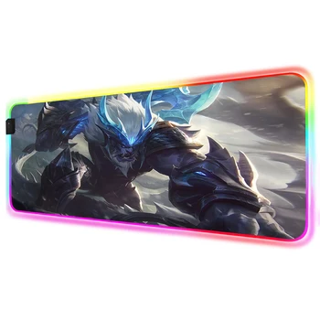 

Game League of Legends RGB Player Accessories Large Size Mouse Pad LED MousePad XXL Laptop PC with USB Color Light Mouse Pad