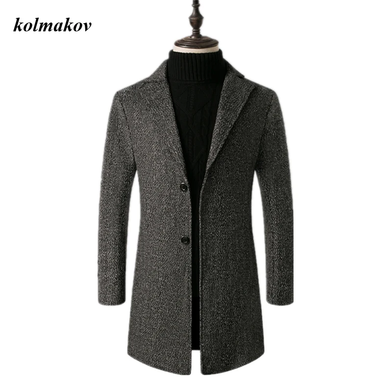 2020 New Arrival Winter Style Men Boutique Woolen Coat Fashion Casual Solid Single Breasted Woolen Trench Coat Dress Size M-5XL 2020 New Arrival Winter Style Men Boutique Woolen Coat Fashion Casual Solid Single Breasted Woolen Trench Coat Dress Size M-5XL