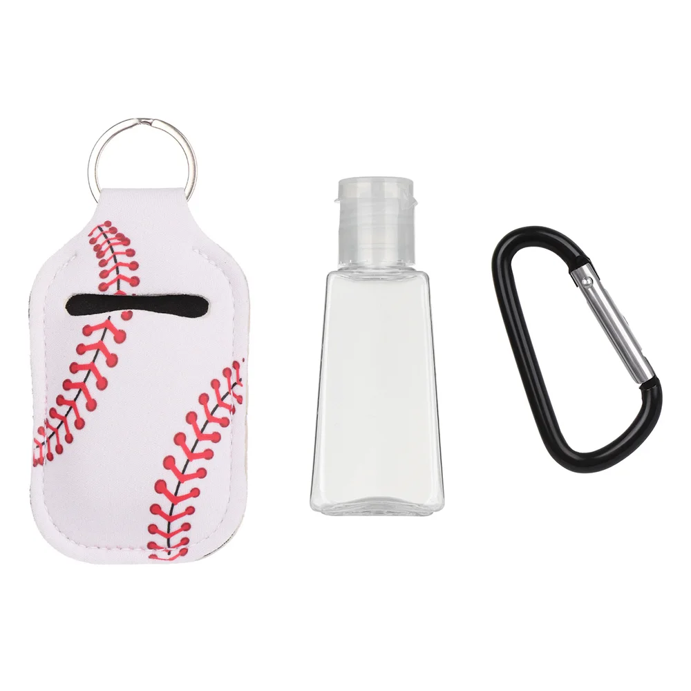 Porte-clés désinfectant mains 30ml, bouteille voyage rechargeable avec solution hydroalcoolique.