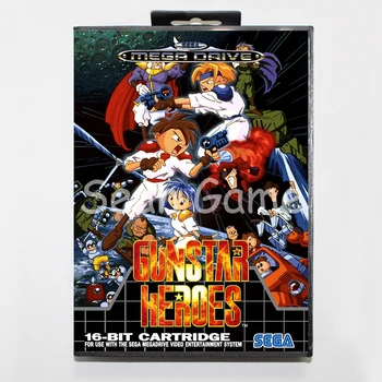 

Elevata prestazione 16 Bit MD Game Card for Sega Mega Drive Gunstar Heroes Cover With Retail Box
