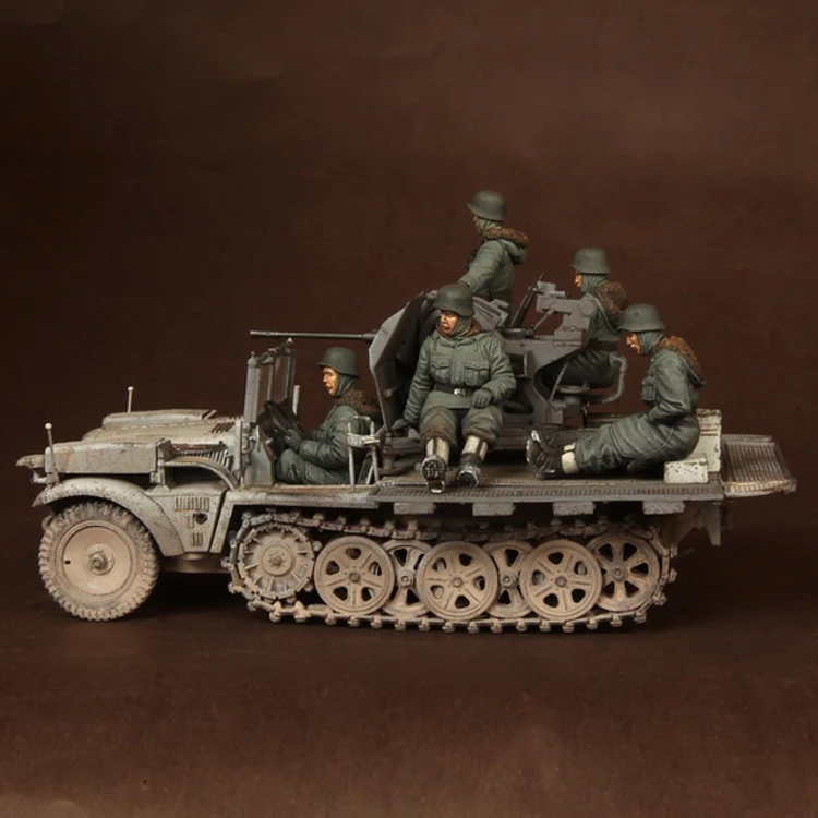 1/35 полимерная Модель Строительный набор фигурка солдат 5 фигурок(без транспортного средства