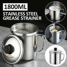 Dispenser Container Oil-Pot Jug-Storage CAN-FILTER Kitchen-Gadgets Stainless-Steel Portable
