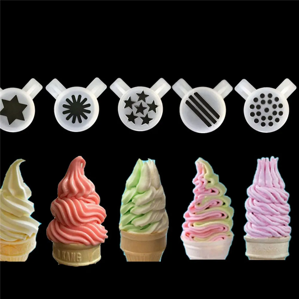 9pcs 33mm Fancy Modeling Ice Cream Machine Parts Nozzle Spare Parts